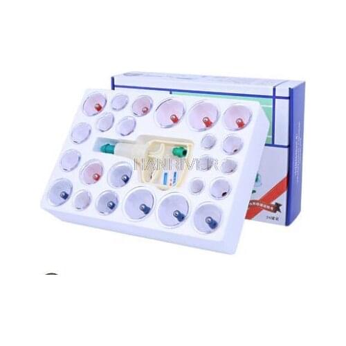 24 piece in vacuum cupping, thickening the cupping apparatus household suction type tank magnets pull body massager