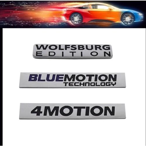 4Motion BLUEMOTION car Front Grille Fender trunk Emblem Badge Sticker for Tiguan Passat B5 B6 B7 Polo Golf Touran Bora Jetta