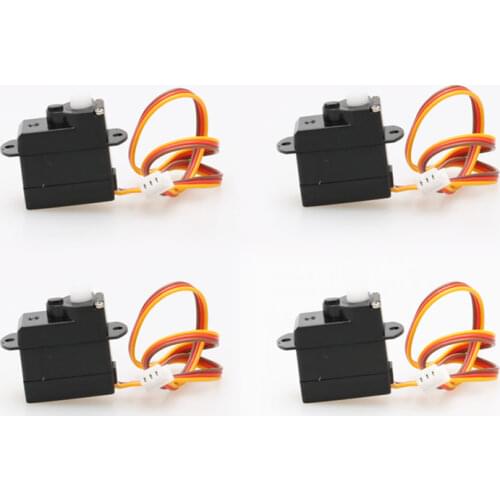 4PCS 2g Digital Servo DIY Mini Servos Miniature Fixed Wing Steering Gear Parts 90 Degree JST Dupont Plug for RC Aircraft Drone