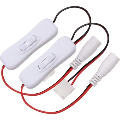 5-24V DC Connector With Switch To 2PIN 8mm 10mm Wide PCB DC Power Switch Connectors For 3528 5050 5630 5730 Led Strip Lamp