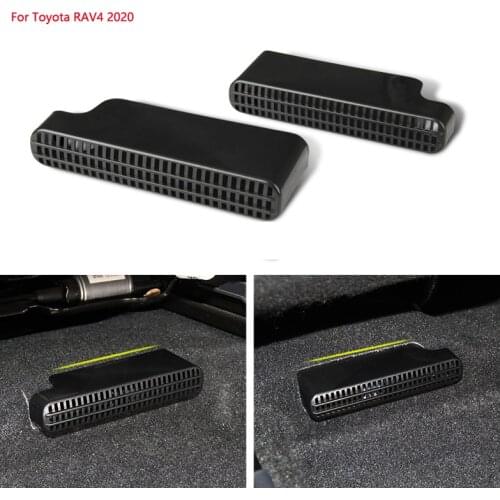 Car under back seat AC heat floor air conditioner outlet Grid cover For Toyota RAV4 2020 Car Styling