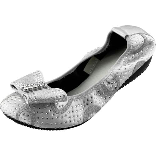 188-6 Womens Flat Shoes Silver Blue Gold Black Red Luxury Ballerina Shoes Casual Loafers Women Ballet Flats for Party Dress