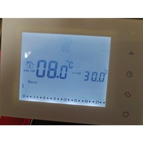Wireless touch screen programmable gas boiler thermostat