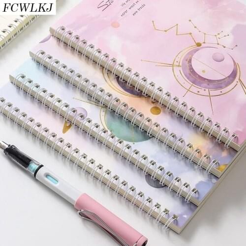 60 Sheets A5 Loose Leaf Notebook Journal Planner Cute Cartoon Horizontal Line Notebooks School Office Stationery Coil Notebook