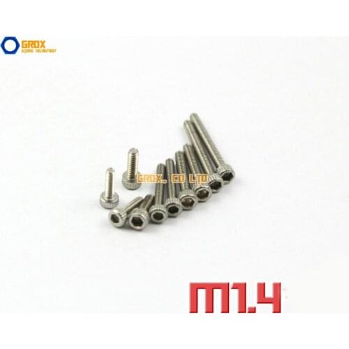 M1.4 304 Stainless Steel Allen Bolt Socket Cap Screws Hex Head DIN 912