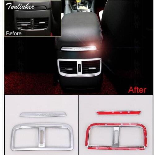 Tonlinker Cover Case Stickers For Mazda 6 Atenza 2014-15 Car Styling 2 Pcs DIY ABS Matte rear seat outlet sticker Accessories