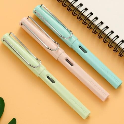 2pcs/pack Jinhao Fountain Pen Cute Macaron Posture Correction Ink Pens for Student School Office Supplies Writing Stationery
