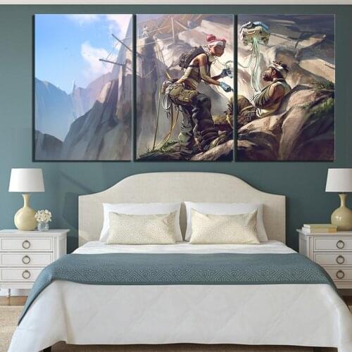 Home Decor Poster HD Pictures Prints Canvas 3 Piece Modular Apex Legends Game Living Room Art Decorative Cartoon Painting Framed