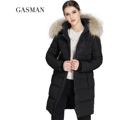 GASMAN Women's Winter Parkas With Natural Fur