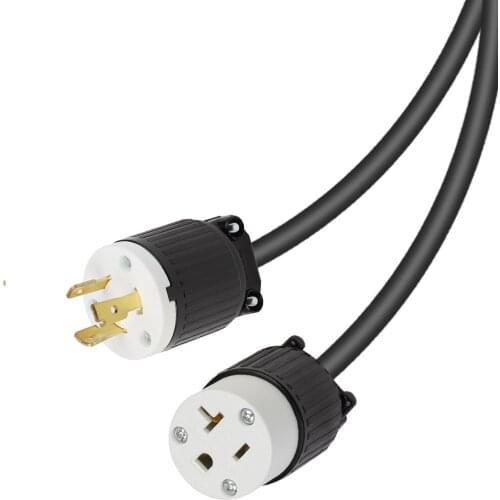 JORINDO American standard 3 pin male to 3 hole female power extension conversion cable for NEMA L6-20P TO 5-20R，20A