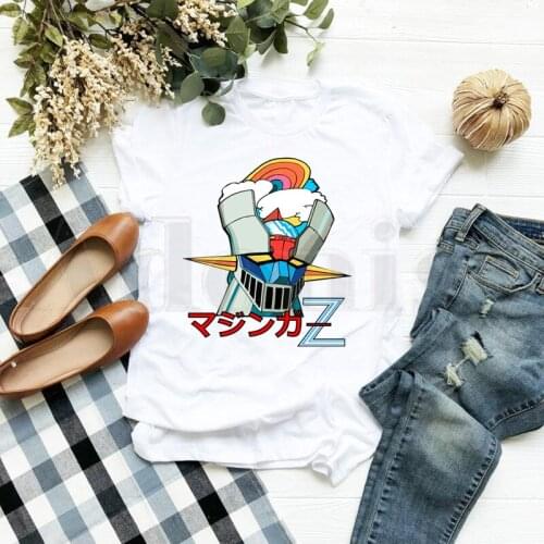 Mazinger Z Anime Classic Robot Armored Warrior Short Sleeve Female Tops Tees Womens T-shirt Harajuku Vogue VintageT Shirts