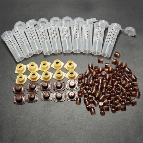 1 Set Bee Tools Cages King Queen Rearing Cupkit System Bee Beekeeping Catcher Box Cell Cups Cage