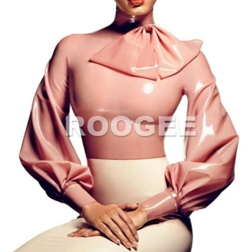 Latex short style blouse