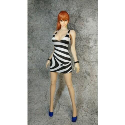 1/6th Black Stripe Womens Dress Model for 12" HT PH Female Body Figure Doll
