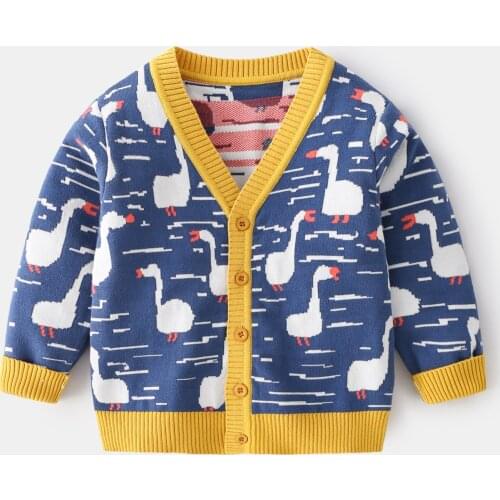 Boys Cartoons Cardigan Sweater Top Children Coat Casual Spring Baby School Outfits Kids Sweater Infant Clothes Outerwear