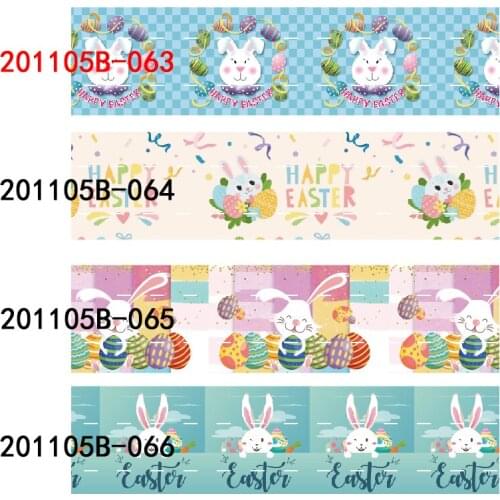50 yards/lot) Newest 22MM 25MM 38MM bunny printed Easter ribbon