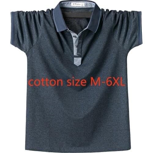New Arrivla Fashion Large Summer Short Sleeve Men Casual Turn-down Collar Knitted T Shirt Plus Size M L XL 2XL 3XL 4XL 5XL 6XL