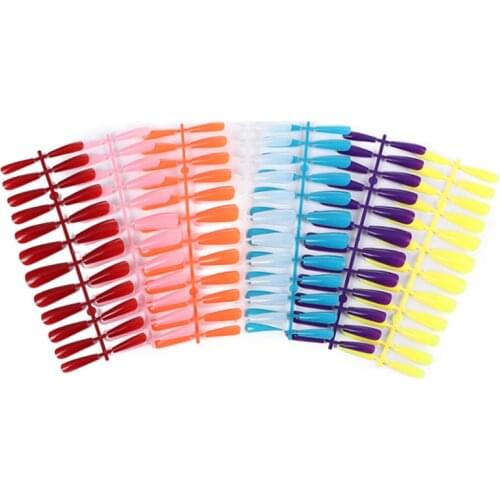 24Pcs/Set False Nails Finger Nail Tips Ballerina Full Cover Press on Nail Art Fake Nails ABS Artificial Tips Nail Art