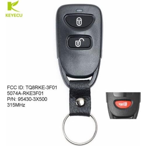 KEYECU Relacement New Upgraded Keyless Entry Remote Key Fob for Hyundai Accent GS 2012-2014 FCC ID: TQ8RKE-3F01 P/N: 95430-3X500
