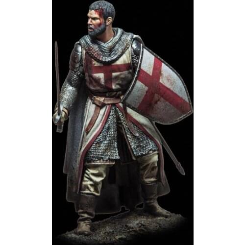 New Unassembled 1/18 90MM Templar Knight, XII Century Resin Kit DIY Toys Unpainted resin model