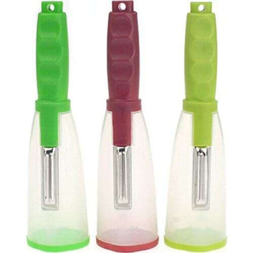 Stainless Steel Vegetable Peeler Multi-function Storage Type Peeling Knife With Barrel Potato Carrot Fruit Cutter Knife Peelers