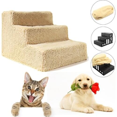 Portable 3 Steps Ramp Stair Ladder for Pets 2-in-1 Foldable Pet Steps for Small Dogs and Cats Perfect for House Drop shipping