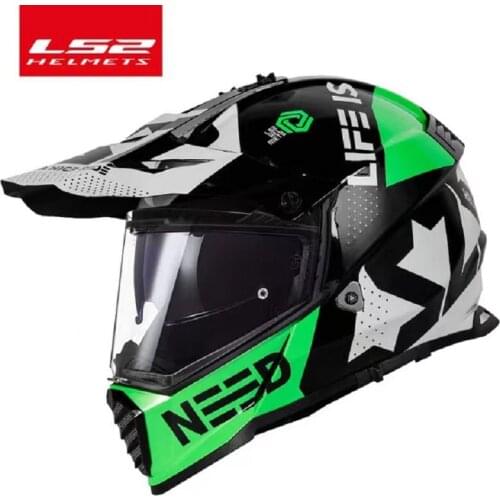 LS2 MX436 PIONEER EVO Off-road Motorcycle Helmet KPA Double Lens ls2 Motocross Cross MX Helmets Capacete Casco Casque