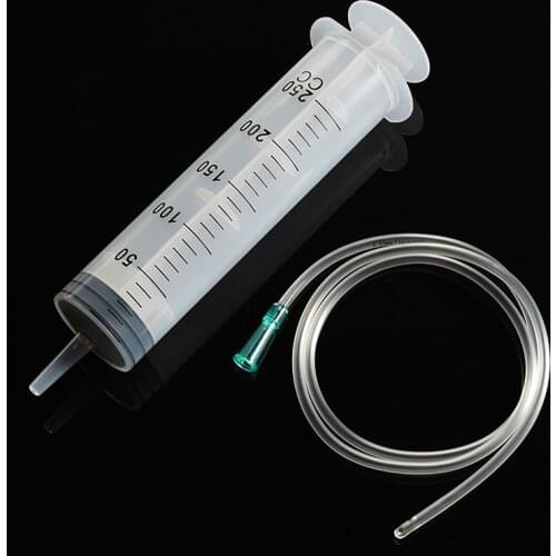 New Large Disposable Capacity Syringe 250ml Large Capacity Syringe For Refilling Measuring & 1m Tube