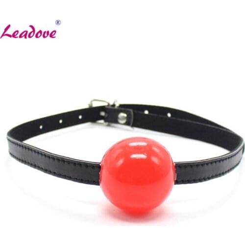 Silicone Ball PU Leather Open Mouth Gag Adult Games Mouth Stuffed BDSM Restraints Sex Products SM Toys for Couples SP0019