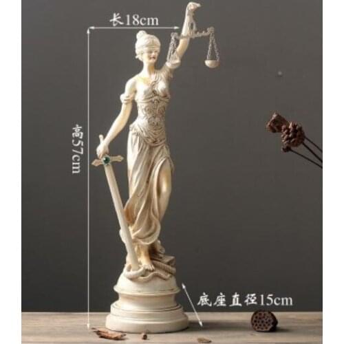 Greek goddess of justice and justice desk furnished by a lawyer figure Sculpture statue womens high-grade decoration products