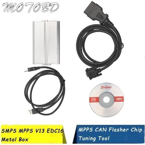 SMPS MPPS V13 EDC16 Metal Box Chip Tuning Remap Chiptuning CAN Flasher Chip Tuning Tool