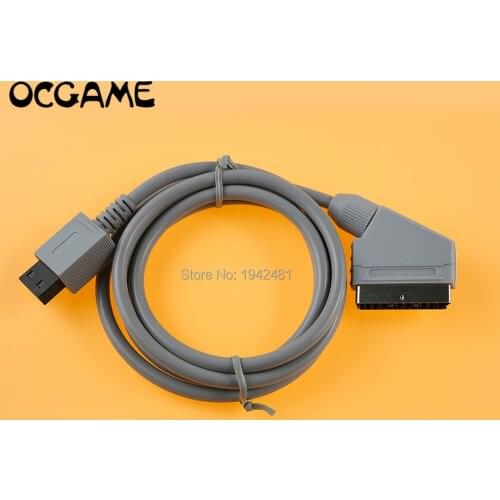 High quality 1.8m RGB Scart Cable HD HDTV AV Cord Cable For Wii WII NTSC console