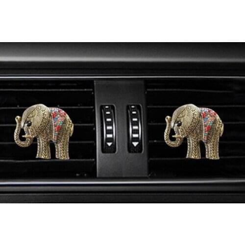 High-grade Diamond Crystal Elephant Car Perfume Clip Lady Car Styling Air Outlet Accessories Air Freshener Styling Hot