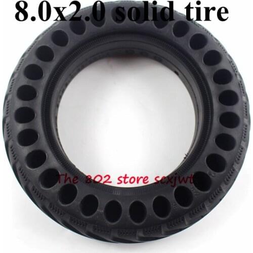 8.0x2.0 Explosion-proof Electric Bike Scooter Tubeless Tyres 8 Inch Motorcycle Solid Wheel Tires Bee Hive Holes