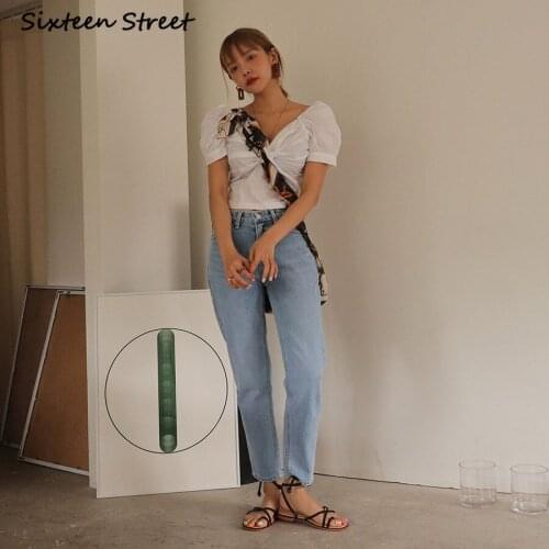 Streetwear Women Leisure Pants Washed Blue Denim Jeans Female High Waisted Y2K Aesthetic Korean Style Trousers Ladies Vintage