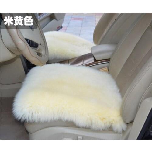 1 PCS New Car Seat Cover 100% Woolen Sheep Fur Plush Can Change Car Wear Seat Cover Black\Purple\White\Red\Pink