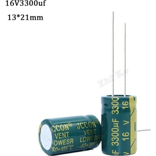 10 pcs Aluminum electrolytic capacitor 3300 uF 16 V 13 * 21 mm frekuensi tinggi Radial Electrolytic kapasitor