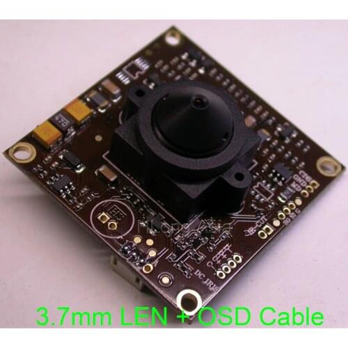 3.7mm LEN Effio-E 1/3" Sony CCD ICX810/811 CCD +CXD4140 CCTV camera module chipboard with OSD cable