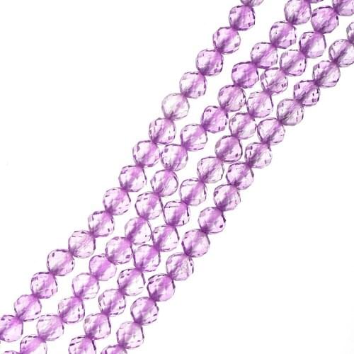 The 3mm-2mm Rose red crystal Loose Beads Has a texture and a consistent light purple color Beads The new year gift