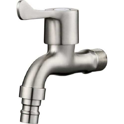 304 Stainless Steel Washing Machine faucet Quick Opening G1/2 Sink Tap