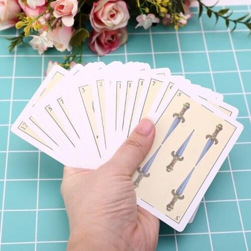 40pcs/set Spanish Playing Cards PVC Plastic Poker Cards Family Party Board Game X3UA