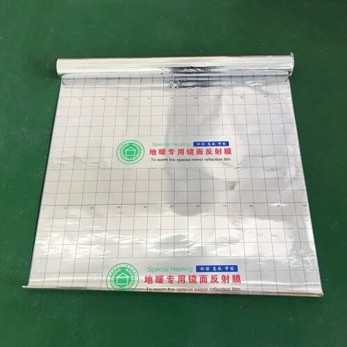 5M2/lot 0.06mm Electric Underfloor Heating System Aluminum Foil Insulation 95% Reflection Mirror Reflective Film