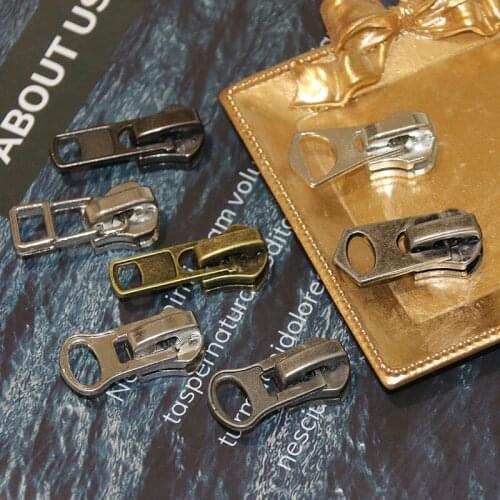 8# Wholesale 10pcs mix Zipper Sliders Metal Zipper Pulls zipper Head For Handbag/ Backpack/Clothing/Sewing Tailor Tools q15