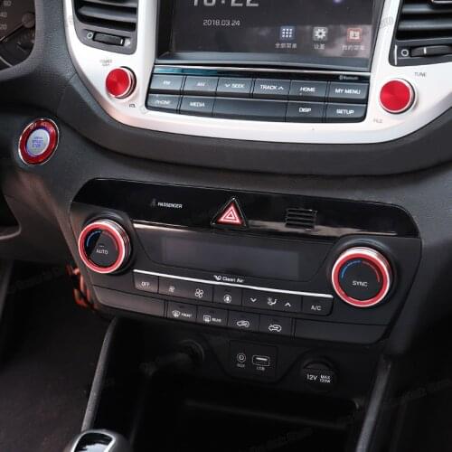 Lsrtw2017 Car engine start ring Sound Air Conditioning Trims for Hyundai Tucson 2015 2016 2017 2018 Accessories