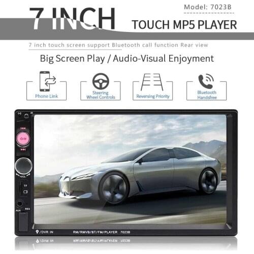 Car MP5 Multimedia Player 7" HD 2 Din Touch Screen Monitor FM Car Radio 12V 7" HD Bluetooth 7023B Car Auto Audio Stereo Player