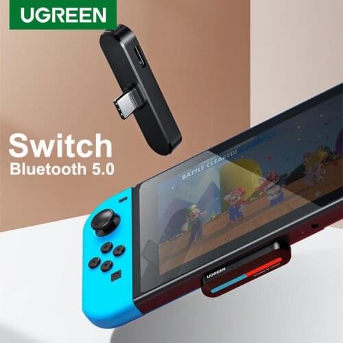 Ugreen USB C Bluetooth 5.0 Transmitter Switch Wireless Low Latency Adapter 18W Fast Charge for Nintendo Switch Lite Transmitter