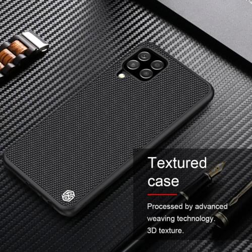 For Samsung Galaxy A22 5G Case NILLKIN Textured Nylon Fiber Business Soft Edge Back Cover For Samsung A22 4G /LTE Fitted Case