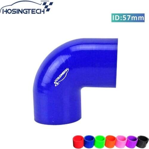 HOSINGTECH- brand quality factory price 57mm 2.25" blue 90degree automotive silicone elbow connector