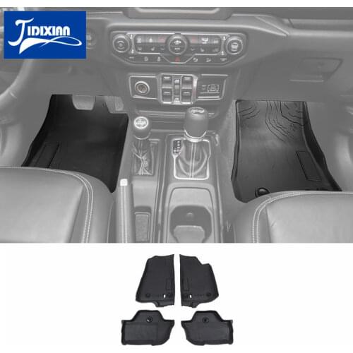 MOPAI Floor Mats for Jeep Wrangler JL 2 Door TPE Car Foot Mats Cargo Liner Pad for Jeep Wrangler JL 2018-2020 Accessories