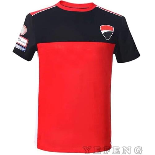 2020 For Ducati Red Mens T-shirt Summer Casual Fashion Round Neck Quick dry Streetwear Tops Clothing